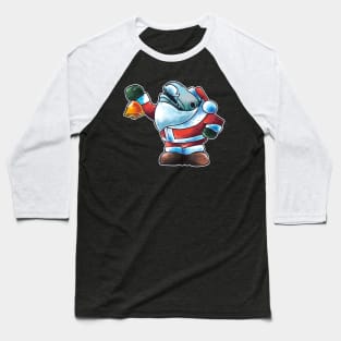 Fishy Father Christmas Baseball T-Shirt